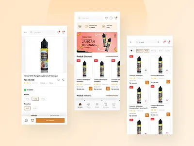 Vape Shop E-commerce App app dailyui design e commerce marketplace shop ui ux vape