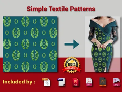 Seamless Textile Pattern Design abstract pattern clothes printing digital pattern fashion floral pattern flower pattern geometric geometric pattern geometric shapes pattern pattern bundle printable printable pattern scrapbook paper simple svg texture vintage