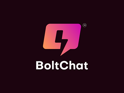 BoltChat app app logo brand designer brand identity branding colours design gradient logo graphic design logo logo design logo designer logo designs logo inspiration logodesign logomark logos modern logo tech logo uk designer
