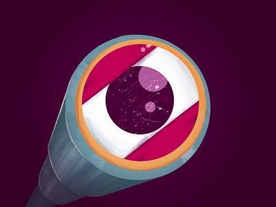 Telescope 2d ae animation creative design illustration motion