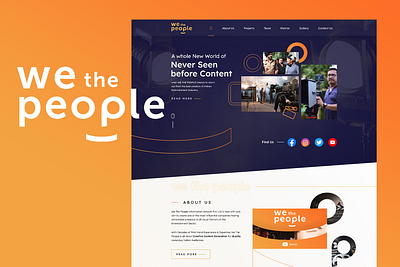 We the people branding design homepage interaction landing logo page ui website