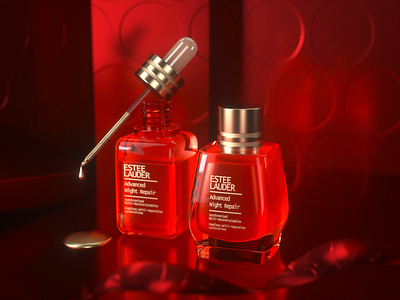 C4D+oc red bottle 3d c4d