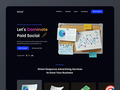 Landing for Advertising Service design ui ux web design webdesign