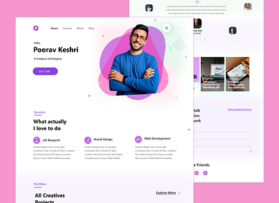 UI / UX Designer Portfolio Website Layout Template adobe xd design design agency digital marketing digital marketing agency graphic design ui web design web designer web developer web development webs website website design for agency website designing website for design agency website layout website template websites wordpress