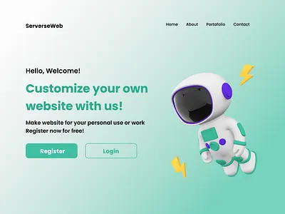 Serverse Website Design 3d graphic design space ui website
