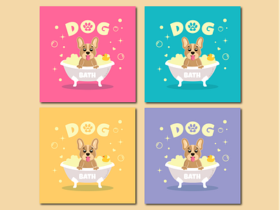 cute vector illustration for instagram grooming salon adobe illustrator dog graphic design grooming illustration instagram pet vector