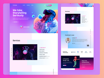 Cyango branding graphic design homepage design landing page design landingpage design logo ui uiux webdesign