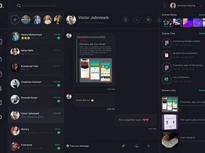 Messenger dashboard adobe illustrator adobe photoshop dark mode dashboard design figma graphic design graphics illustration messenger minimal ui vector web development
