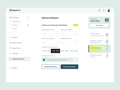 Create a Request form process time slots