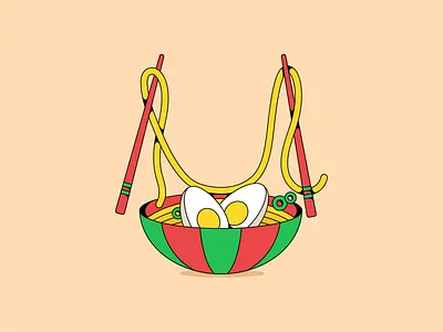 U for Udon 36daysoftype alphabet bowl chopstick design challenge food illustration japanese letter design letter u noodle ramen type design udon