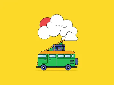 2 : Two : Van Life 36daysoftype alphabet bus camping design challenge explore illustration letter design nature number number 2 number two outdoors type design van van life