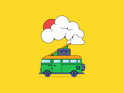 2 : Two : Van Life 36daysoftype alphabet bus camping design challenge explore illustration letter design nature number number 2 number two outdoors type design van van life