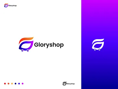 Glory Shop Logo Design brand identity branding business logo company logo creative logo custom logo design g letter logo letter logo logo logo guide logo maker logos logotype minimal minimalist modern logo professional logo shop logo shop logo design unique logo