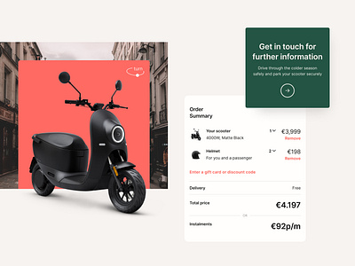 emobility ecommerce emobility redesign scooter ui web design