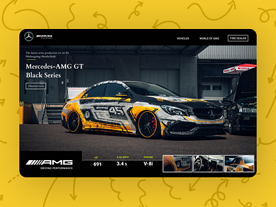 Landing Page Redesign amg branding landing page mercedes ui uiux