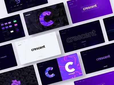 Crescent - Branding #3 10clouds 3d animation 3d art animation branding c4d cinema 4d colours crescent design illustration logo typography ui