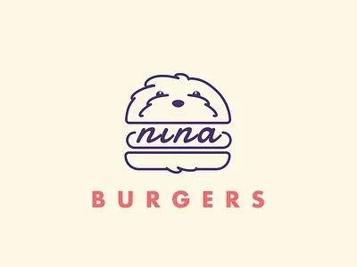 Burger's illustration logo with dog branding design graphic design ill illustration logo typography ui vector