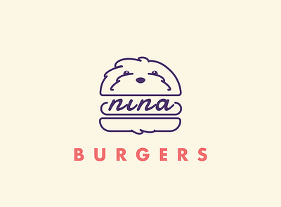 Burger's illustration logo with dog branding design graphic design ill illustration logo typography ui vector