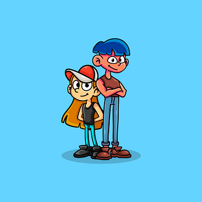 Team boy boy design branding character design design girl girl design graphic design human human design illustration logo logo design ui ux vector
