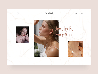 Jewellery Shop - Hero Section banner design creative hero diamond jewellery hero section jewellery pearls shopping slider ui web hero section website website design