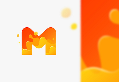 Logo Design adobe illustrator adobephotoshop branding burning crypto design finance fire gradient letter logo logotype m orange vector water yellow