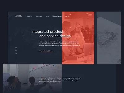 Absurd home page agency business company landing manchester product design quote service design testimonial ui uk united kingdom ux website