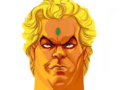 Adam Warlock comic book illustration procreate