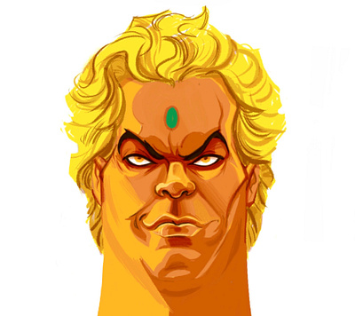 Adam Warlock comic book illustration procreate