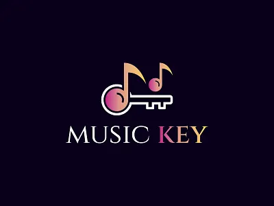 Music Key Creative Security Logo Design abstract brand identity branding colorful logo creative design icon key logo logo logo symbol logos minimal modern logo monogram music music key music logo sound logo symbols vector