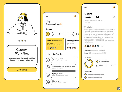 Task & Work Flow Manager App Concept app border design design flow flow illustration layout minimal outline simple app stroke task task flow task management task manager ui work work flow work management