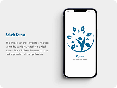 Splash screen app challenge dailyui design figma figmadesign mentalhealth productdesign ui uidesign uidesigner users ux visual