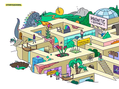 Storyhackers Illustrations app colors drawing hacker handdrawn illustration ipad procreate story uiillustration uiuidesign