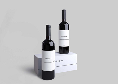 Free Clean Wine Bottle Mockup bottle clean download free free mockup mockup new psd psd mockup wine