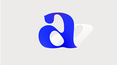 A — 36 days of type 36 days of type adobe illustrator blue design graphic design letterform logo typography