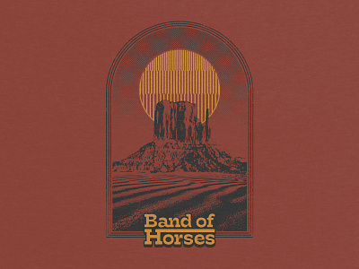 Band of Horses - Devils Tower apparel branding desert design graphic illustration lettering merch t shirt texture typography vintage western