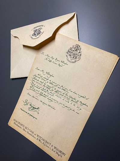 Hogwart Acceptance Letter branding design graphic design hogwarts illustration typography