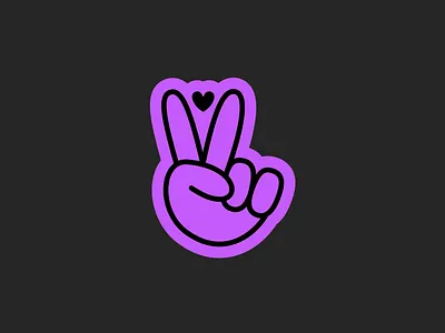 ✌️ Animated Stickers: Peace animated animation branding design graphic hands heart illustration logo peace sticker