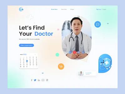 Medical hero section app clean clinic design doctor doctor appointment health healthcare hospital medical app medical care medicine minimal minimalist mobile patient app pharmacy website telemedicine ui ux