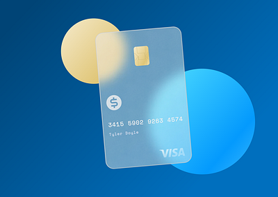 Glassmorphism Visa Card 3d animation graphic design motion graphics ui visa