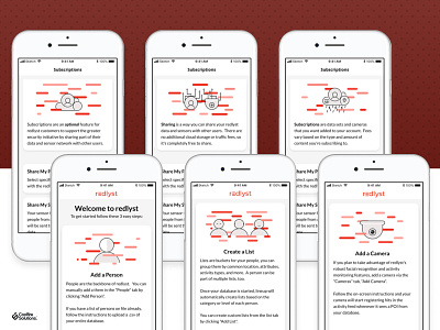 Redlyst Illustrations branding design illustration logo mobile mockup product ui ux web