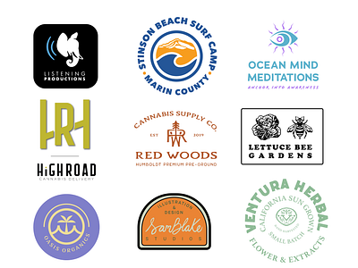 Mini Logofolio brand brandidentity branding cannabis branding cannabis logo design graphic design illustration logo logo design package design