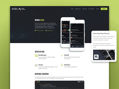 Ronin: Demo android chat demo design developer illustration ios mobile mockup product saas ui ux web