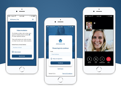 Mercy AtHome Lite branding chat design medical mobile mockup product sms sockets streaming twilio ui ux video web