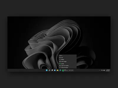 Windows 11 - Pin widget taskbar concept spotify taskbar ui windows