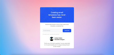 Newsletter Form css graphic design html newsletter ui user interface web design