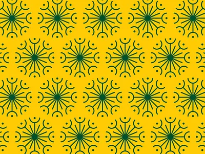 Flourish Pattern brand branding dandelion design graphic design green icon logo mark pattern people sun symbol yellow