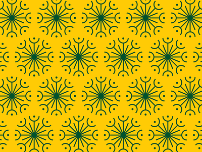 Flourish Pattern brand branding dandelion design graphic design green icon logo mark pattern people sun symbol yellow