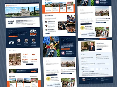 About UTSA design higher education university web design
