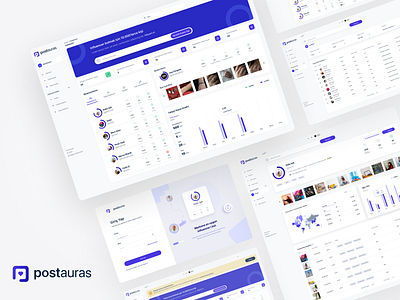 Postauras influencer analysis tool app app design branding design figma graphic design illustration logo ui ux