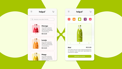 Helgud app design drinks food graphic design identidade visual juice site ui ux